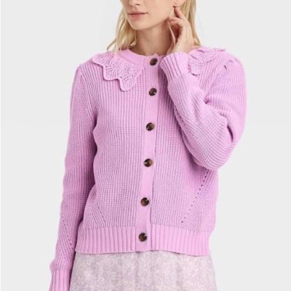 Women's Plus Size Crochet Cardigan
